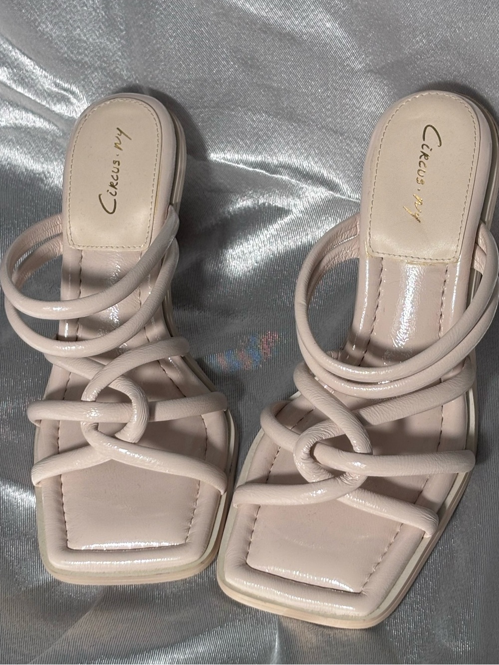 Circus by Sam Edelman - Kitten Heel Sandals - Cream - Size 8